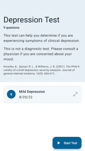 Depression Test screenshot