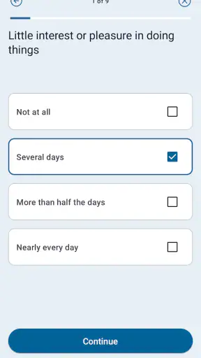 Depression Test screenshot