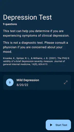 Depression Test screenshot