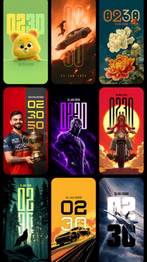 DepthX - Live Clock Wallpapers screenshot