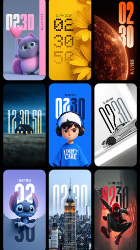 DepthX - Live Clock Wallpapers screenshot