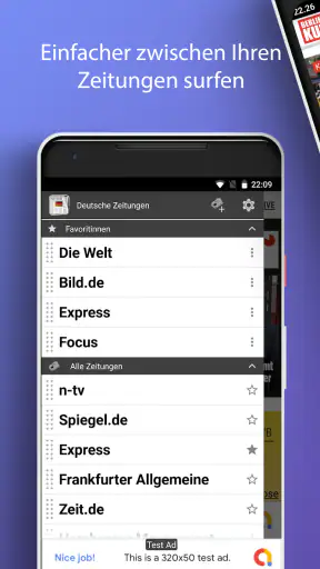 Deutsche Zeitungen screenshot