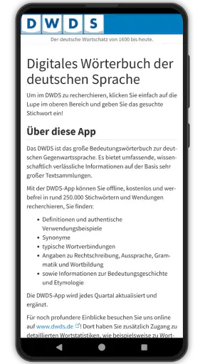 DWDS screenshot