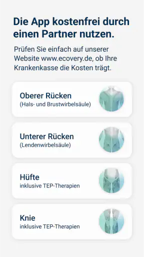 eCovery: Rücken, Hüfte & Knie screenshot