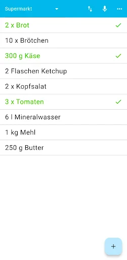 Einfacher Einkaufszettel screenshot