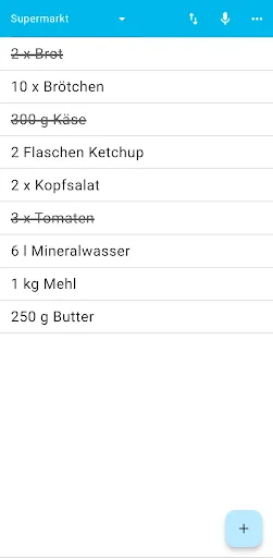 Einfacher Einkaufszettel screenshot