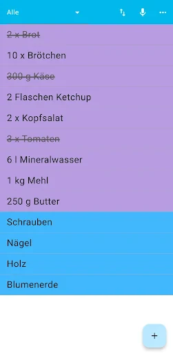 Einfacher Einkaufszettel screenshot