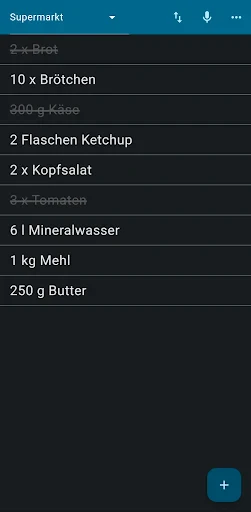 Einfacher Einkaufszettel screenshot