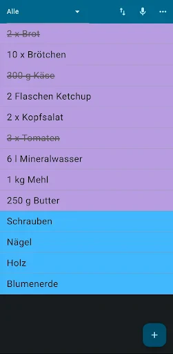 Einfacher Einkaufszettel screenshot