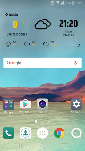 Einfaches Wetter und Uhr screenshot
