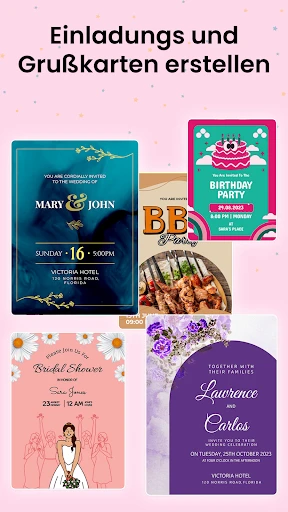 Einladungskarten Erstellen screenshot