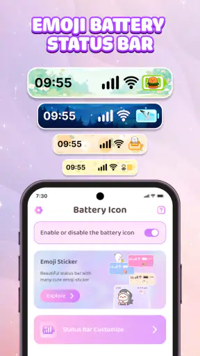 Emoji Batterie - Statusleiste screenshot