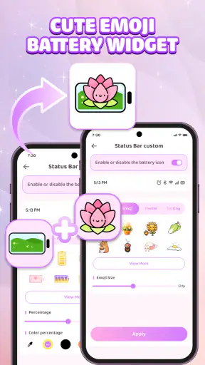 Emoji Batterie - Statusleiste screenshot