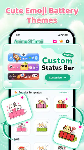 Emoji Batterie & Shimeji Pet screenshot