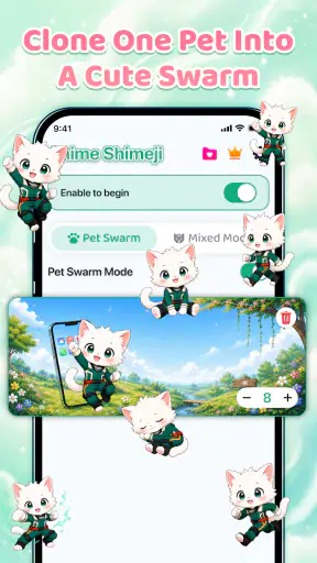 Emoji Batterie & Shimeji Pet screenshot