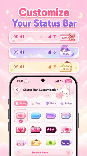 Emoji Battery & Shimeji Pets screenshot