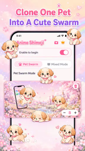 Emoji Battery & Shimeji Pets screenshot