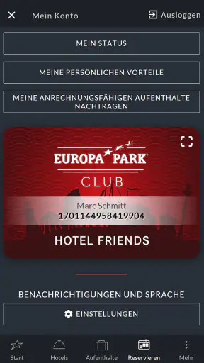 Europa-Park Hotels screenshot