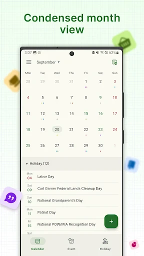 Feiertagskalender screenshot