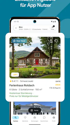 ferienwohnungen.de: Suchportal screenshot