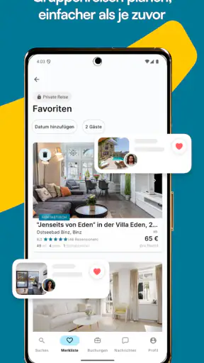 ferienwohnungen.de: Suchportal screenshot