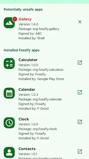 Fossify Thank You screenshot