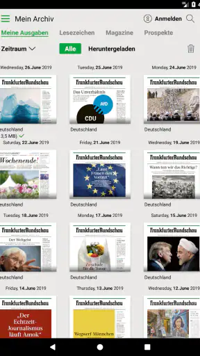 FR Digitale Zeitung screenshot
