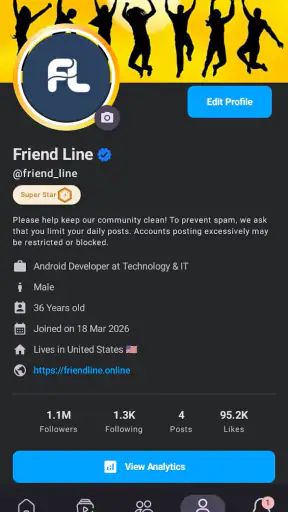 Friend line screenshot