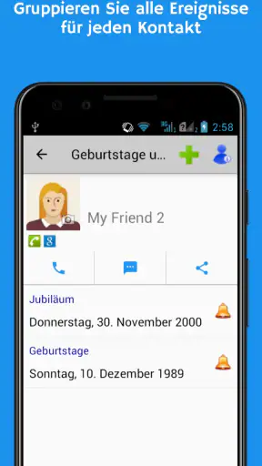 Geburtstage und Ereignisse screenshot