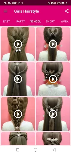 Girls Hairstyle Step By Step screenshot