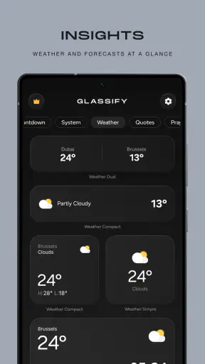 Glassify - Widgets & Designs screenshot