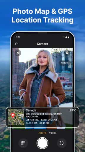 GPS Camera: Geotag Photos, Map screenshot