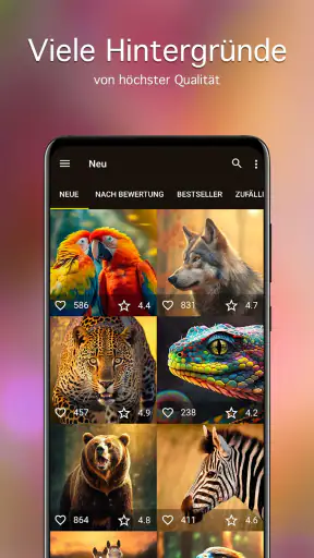 Hintergrundbilder mit Tier 4K screenshot