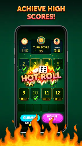 Hot Rolls Würfelstrategiespiel screenshot