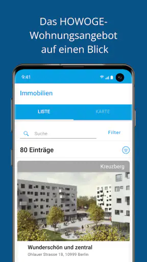 HOWOGE Wohnungssuche screenshot