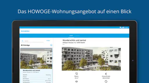 HOWOGE Wohnungssuche screenshot