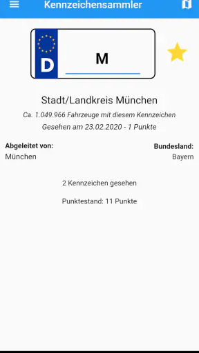 Kennzeichensammler screenshot