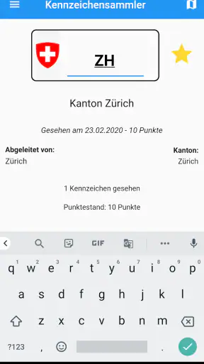 Kennzeichensammler screenshot