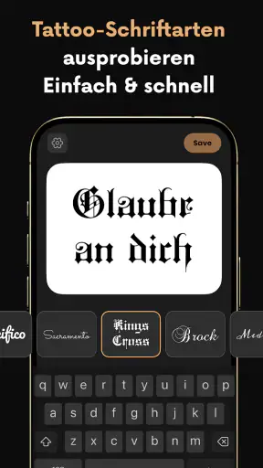 lettering Tattoo - Font Design screenshot