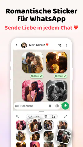 Liebessticker Kuss WASticker screenshot