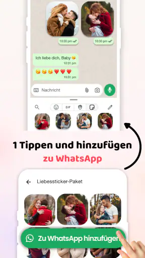Liebessticker Kuss WASticker screenshot