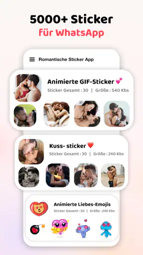 Liebessticker Kuss WASticker screenshot
