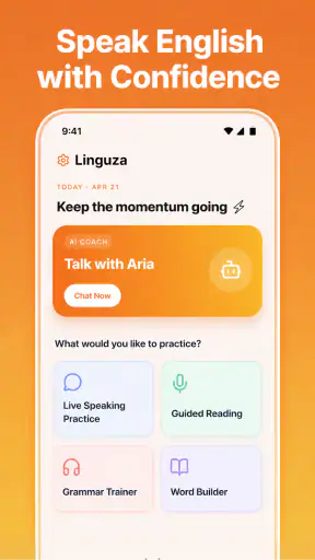 Linguza: AI English Tutor screenshot
