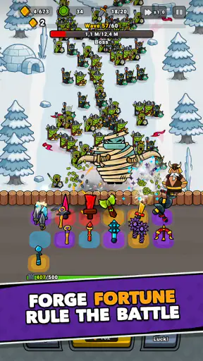 Lucky Forge: Idle TD Game screenshot