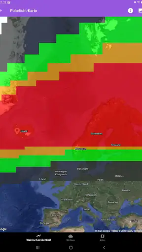 Meine Polarlicht-Vorhersage screenshot