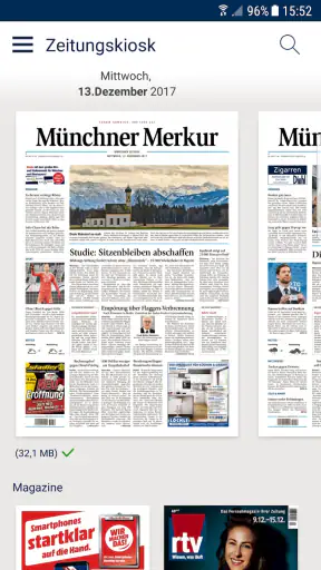Merkur ePaper screenshot
