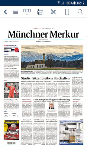 Merkur ePaper screenshot
