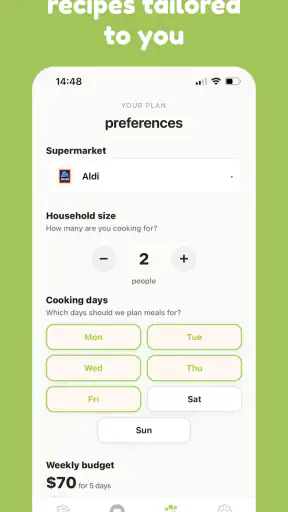 mise - meal planner screenshot