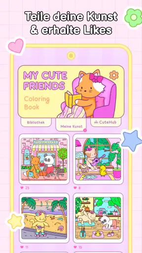 My Cute Friends: Malbuch screenshot