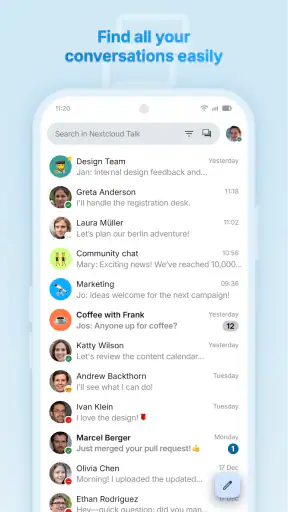 Nextcloud Talk screenshot